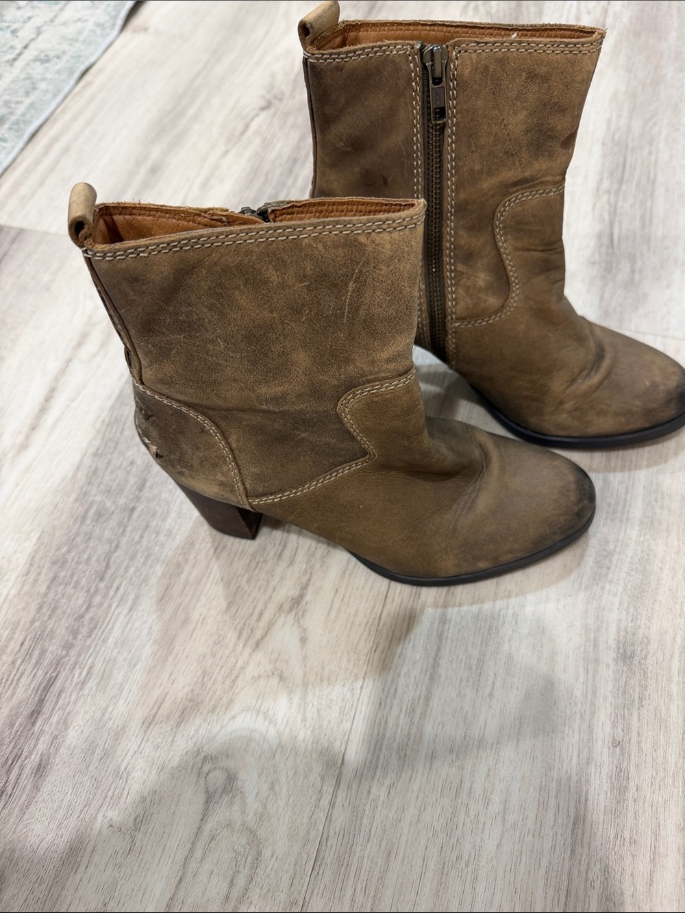Sperry Women's Brown Leather Mid-Calf Heel Boots size 7.5
